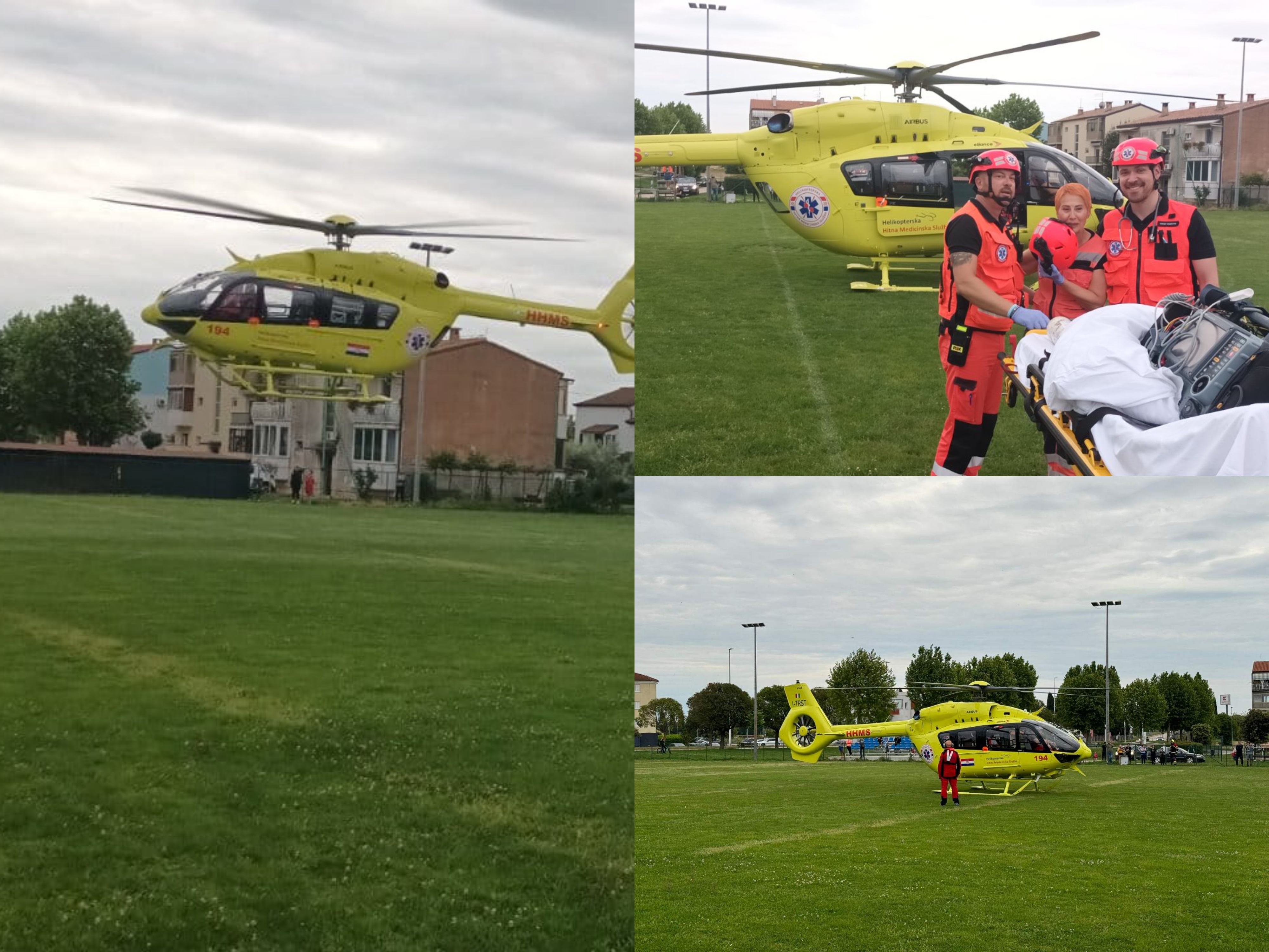 PRVA INTERVENCIJA S HELIKOPTEROM Pacijent s bolovima u prsima prevezen iz Umaga do KBC-a Rijeka